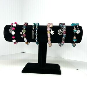 Handmade Beaded Wrap Bracelet with Charm